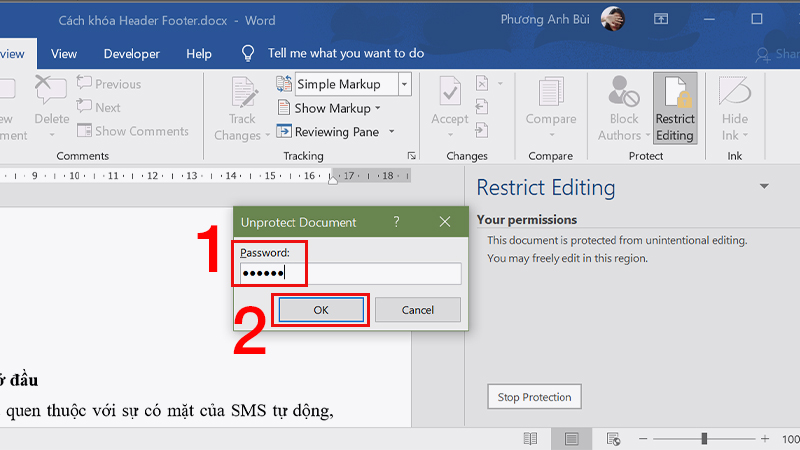 Nhập mật khẩu để mở kh&oacute;a